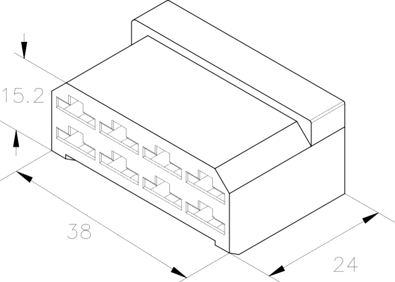 1663 / Terminales Faston hembra DIN 46247 para macho de 6.3 X 0.8 mm